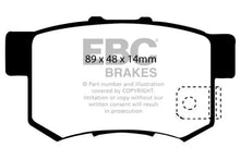 Load image into Gallery viewer, EBC 97 Acura CL 2.2 Greenstuff Rear Brake Pads - Main Product View