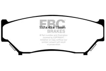 Load image into Gallery viewer, EBC 98-00 Chevrolet Tracker 1.6 (4 Door) Greenstuff Front Brake Pads - Main Product View