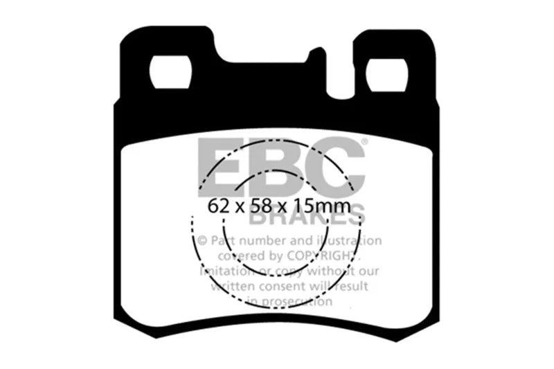 EBC 98-00 Mercedes-Benz E300 TD 3.0 TD Redstuff Rear Brake Pads - Main Product View