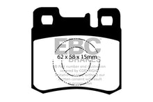 Load image into Gallery viewer, EBC 98-00 Mercedes-Benz E300 TD 3.0 TD Yellowstuff Rear Brake Pads - Main Product View