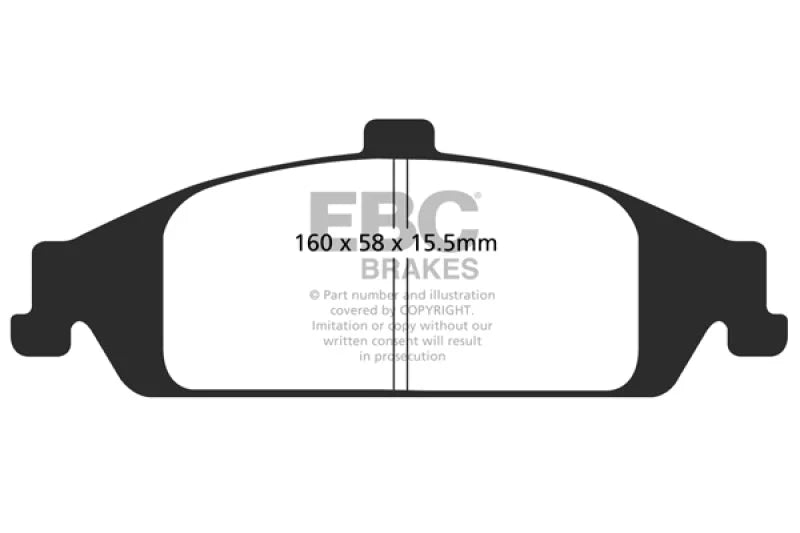 EBC 98-01 Chevrolet Malibu 2.4 Redstuff Front Brake Pads - Main Product View