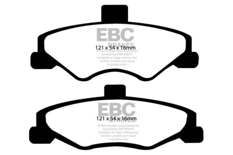 EBC 98-02 Chevrolet Camaro (4th Gen) 3.8 Greenstuff Rear Brake Pads - Main Product View