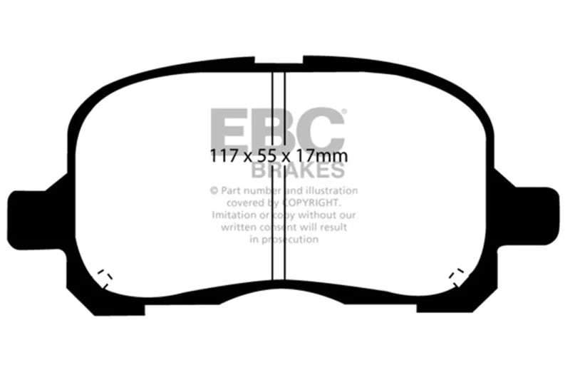 EBC 98-02 Chevrolet Prism 1.8 Ultimax2 Front Brake Pads - Main Product View