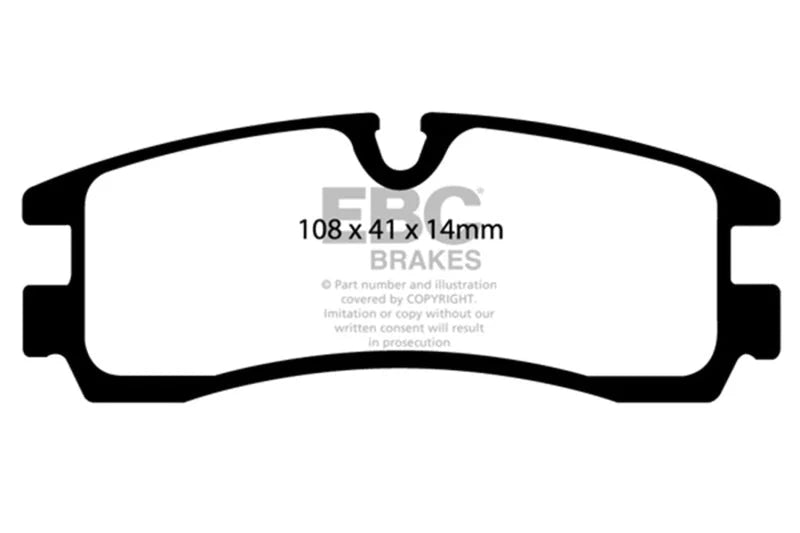 EBC 98-04 Cadillac Seville 4.6 Redstuff Rear Brake Pads - Main Product View