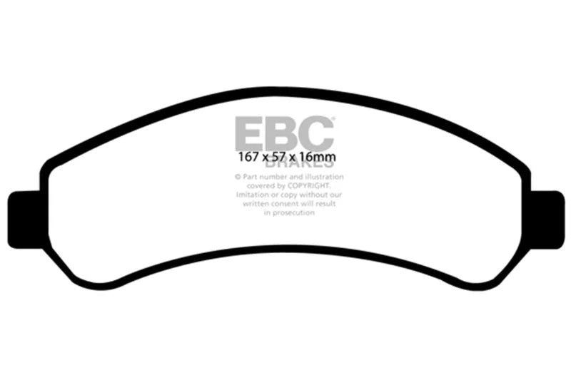 EBC 98-05 Chevrolet Blazer 4.3 2WD Ultimax2 Front Brake Pads - Main Product View