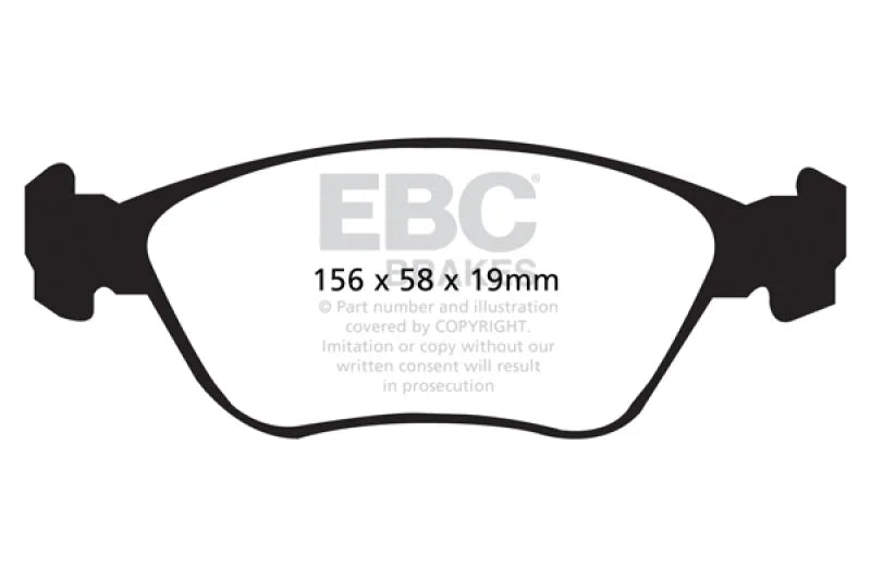 EBC 98-05 Volvo C70 2.3 Turbo T5 (16in Wheels) Redstuff Front Brake Pads - Main Product View