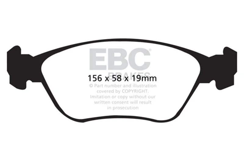 EBC 98-05 Volvo C70 2.3 Turbo T5 (16in Wheels) Yellowstuff Front Brake Pads - Main Product View