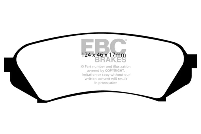 EBC 98-07 Lexus LX470 4.7 Yellowstuff Rear Brake Pads - Main Product View