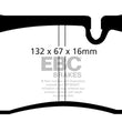Load image into Gallery viewer, EBC 98-99 Lamborghini Diablo 5.7L Sv Bluestuff Front Brake Pads - Side View