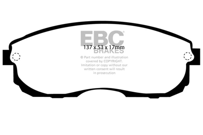 EBC 99-01 Infiniti G20 2.0 Ultimax2 Front Brake Pads - Main Product View