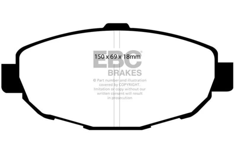 EBC 99-01 Lexus SC300 3.0 Redstuff Front Brake Pads - Main Product View