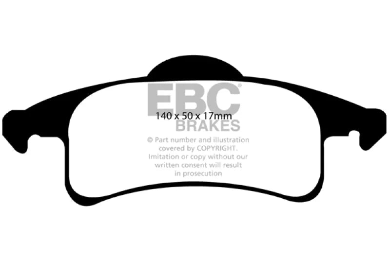 EBC 99-02 Jeep Grand Cherokee 4.0 (ATE) Yellowstuff Rear Brake Pads - Main Product View
