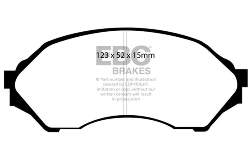EBC 99-02 Mazda Protege 1.6 Yellowstuff Front Brake Pads - Main Product View