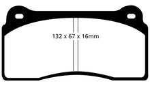 Load image into Gallery viewer, EBC 99-03 Aston Martin DB7 5.9 Orangestuff Front Brake Pads - Installation View