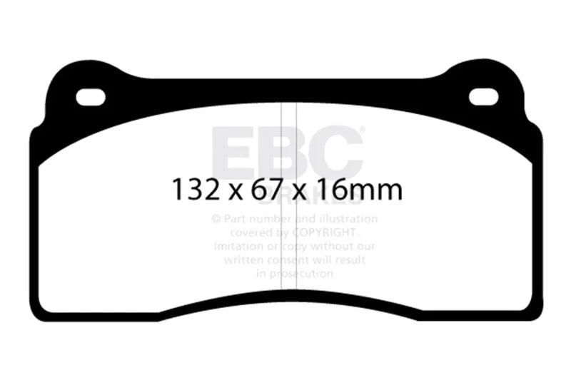EBC 99-03 Aston Martin DB7 5.9 Redstuff Front Brake Pads - Main Product View