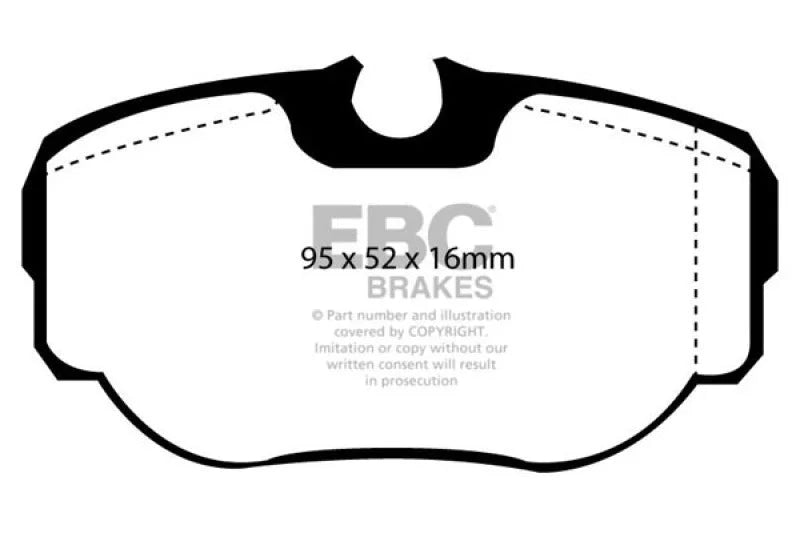 EBC 99-03 Land Rover Discovery (Series 2) 4.0 Greenstuff Rear Brake Pads - Main Product View