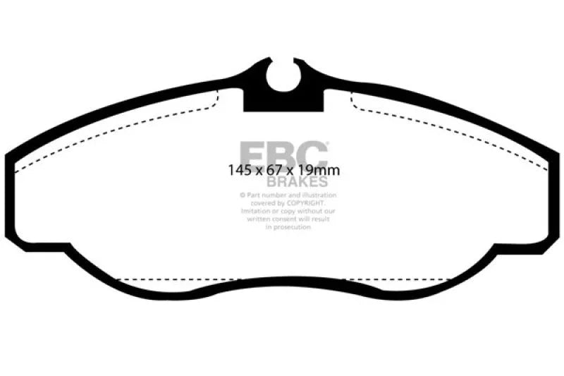 EBC 99-03 Land Rover Discovery (Series 2) 4.0 Yellowstuff Front Brake Pads - Main Product View