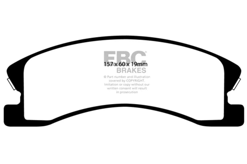 EBC 99-04 Jeep Grand Cherokee 4.0 (Akebono) Yellowstuff Front Brake Pads - Main Product View