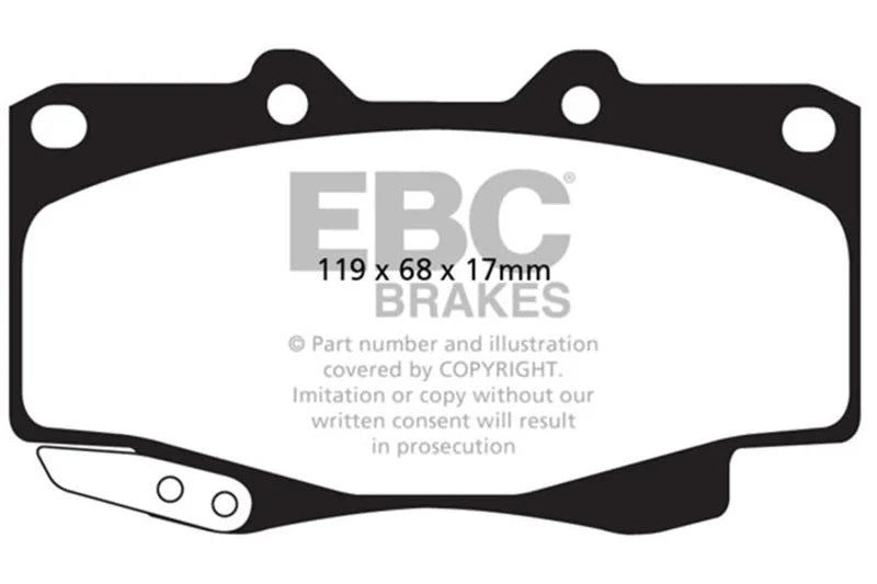 EBC 99-04 Toyota Tacoma 4WD 2.7 Greenstuff Front Brake Pads - Main Product View
