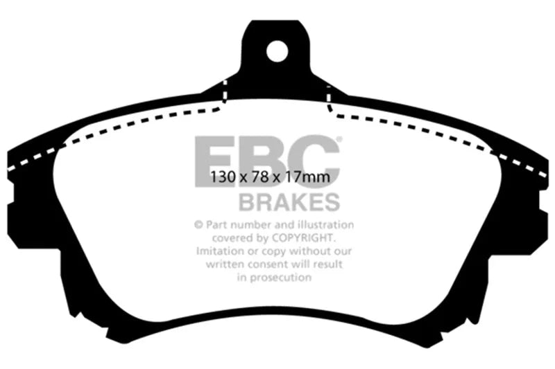 EBC 99-04 Volvo S40 1.9 Turbo T4 (200 BHP) Yellowstuff Front Brake Pads - Main Product View