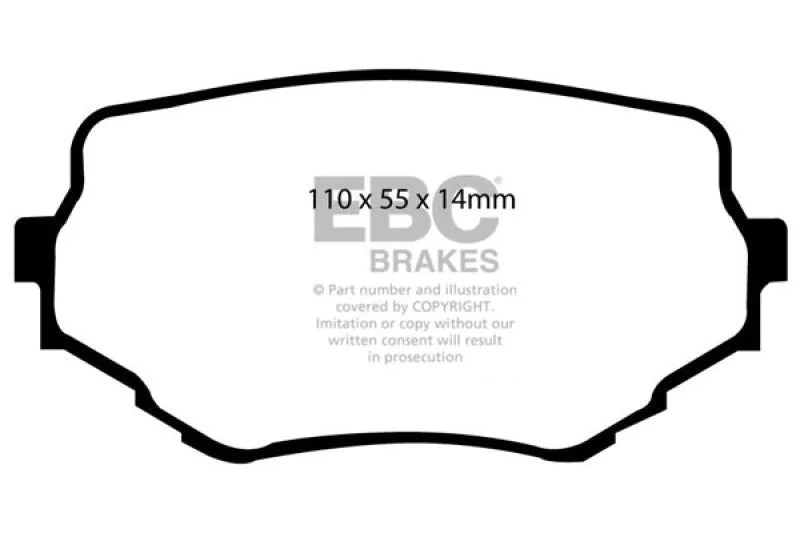 EBC 99-05 Suzuki Grand Vitara 2.5 Greenstuff Front Brake Pads - Main Product View