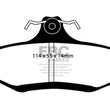 Load image into Gallery viewer, EBC 99+ Daewoo Leganza 2.2 Redstuff Rear Brake Pads - Side View