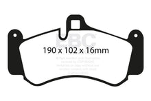Load image into Gallery viewer, EBC Bluestuff Front Brake Pads (Cast Iron Rotor only) (996) fits 2001-2005 2007-2014 Porsche 911 996 3.6L Twin Turbo GT2 - Side Vie...