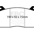 Load image into Gallery viewer, EBC Bluestuff Front Brake Pads fits 2015-2022 Ford Mustang GT350 - Side View
