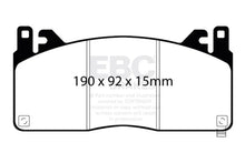 Load image into Gallery viewer, EBC Bluestuff Front Brake Pads fits 2015-2022 Ford Mustang GT350 - Side View