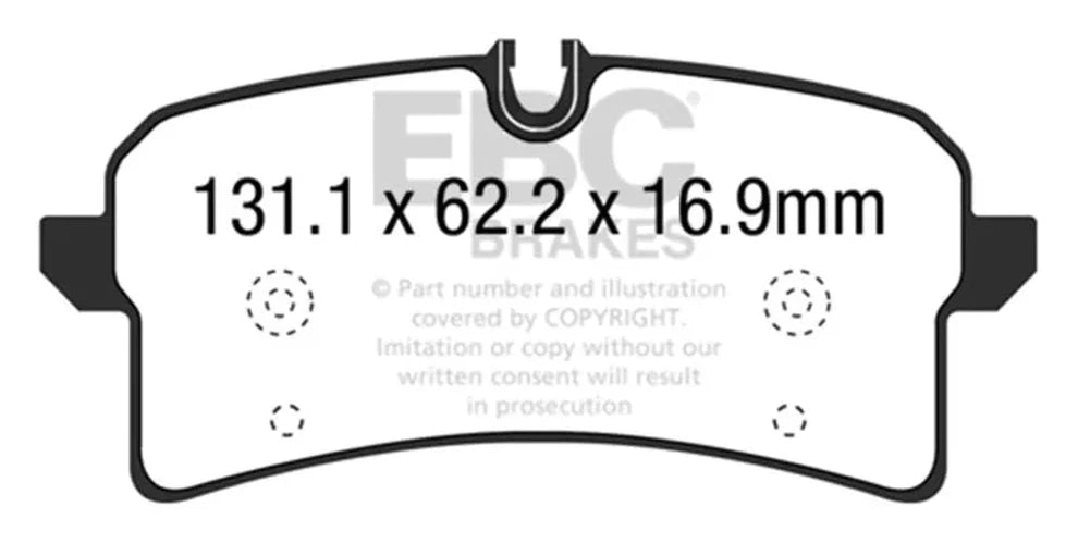 EBC 2015+ Audi RS7 4.0TT Bluestuff Rear Brake Pads - Additional View 6