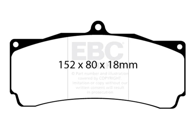 EBC Brakes Bluestuff Street and Track Day Brake Pads - Back View