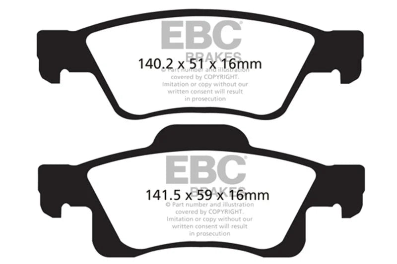 EBC Brakes Bluestuff Street and Track Day Brake Pads fits 2011-2026 Dodge DURANGO Citadel / CREW / Express / GT / GT Plus ...
