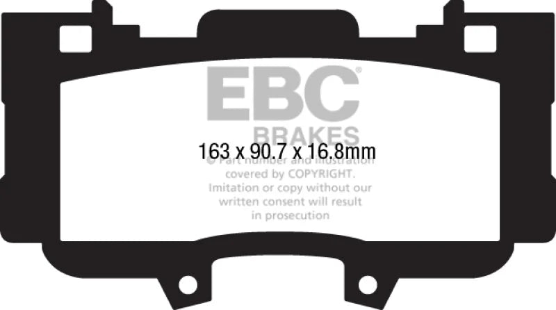 EBC Brakes Greenstuff 2000 Series Sport Pads - Side View