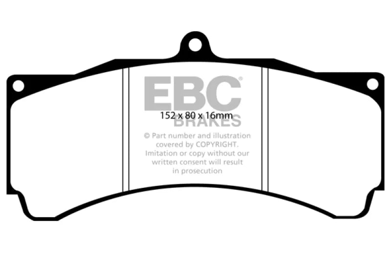 EBC Brakes Redstuff Ceramic Brake Pads - Side View