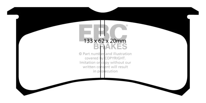 EBC Brakes Redstuff Ceramic Brake Pads - Side View