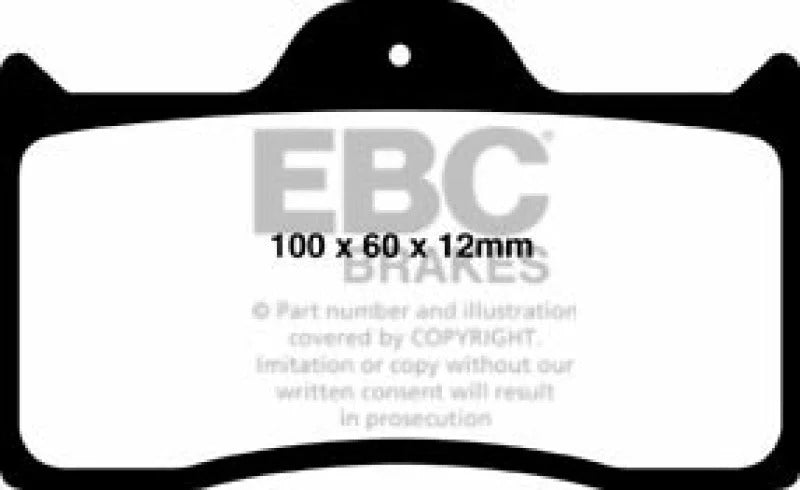 EBC Brakes Redstuff Ceramic Brake Pads - Side View
