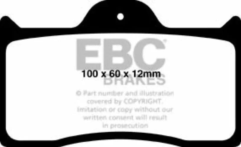 EBC Brakes Redstuff Ceramic Brake Pads - Side View