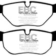 Load image into Gallery viewer, EBC Brakes Yellowstuff Performance Brake Pads - Side View