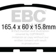 Load image into Gallery viewer, EBC 12-13 Infiniti JX35 3.5 Greenstuff Front Brake Pads - Side View