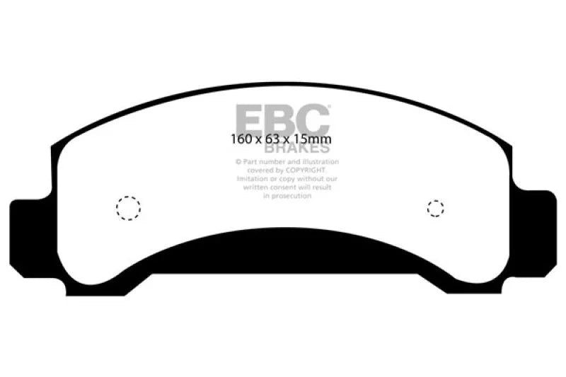 EBC Greenstuff Front Brake Pads fits 1992-1997 Ford Aerostar / Explorer / Ranger - Main Product View