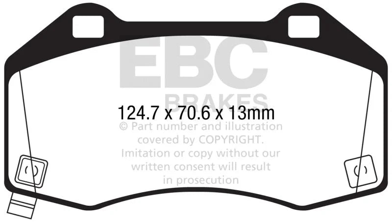 EBC Greenstuff Front Brake Pads fits 2017-2020 Fiat 124 Spider Abarth / 2017-2020 Fiat 124 Spider Classica / 2017-2020 Fia...