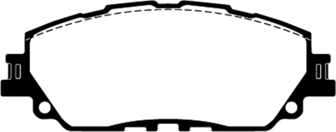 EBC 2019+ Lexus UX200 2.0L Turbo Greenstuff Front Brake Pads - Side View
