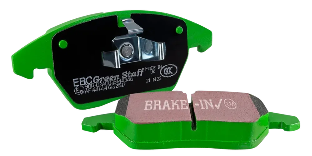 EBC 2020+ Mazda CX-30 2.5L Greenstuff Rear Brake Pads - Side View