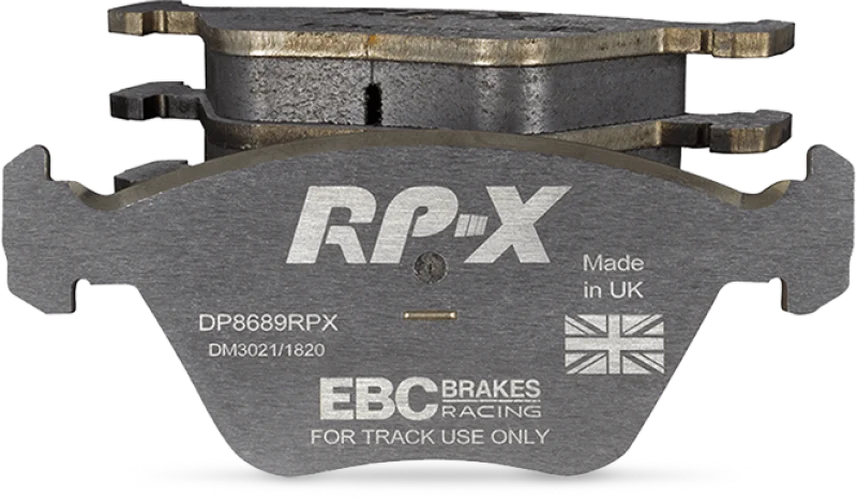 EBC Racing 08-11 Lotus Exige 1.8L Supercharged (240) RP-X Rear Brake Pads - Installation View