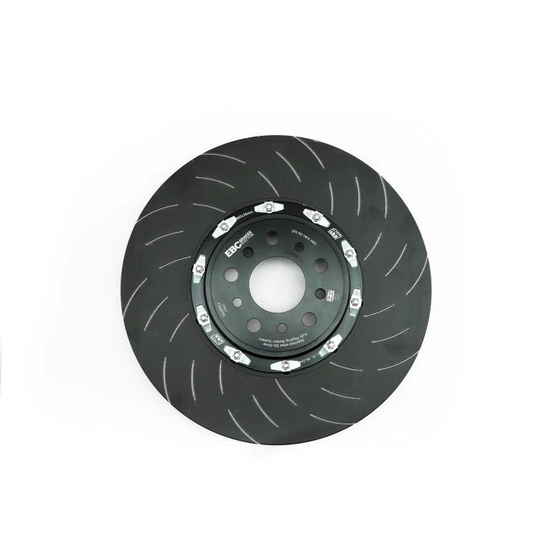 EBC Racing 11-21 Jeep Grand Cherokee 6.4L / 2018+ Dodge Durango SRT 2 Piece SG Racing Front Rotors - Side View