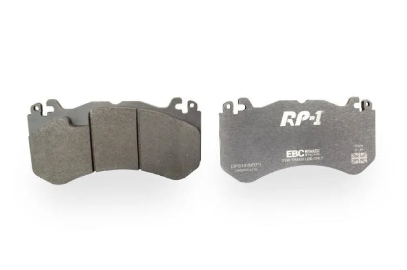 EBC Racing 2014+ Mercedes-Benz AMG GT RP-1 Race Front Brake Pads - Back View