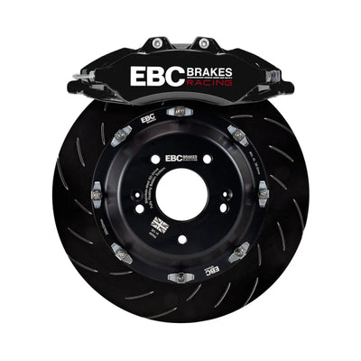 EBC Racing 2023+ Nissan 400Z Black Apollo-6 Calipers 355mm Rotors Front Big Brake Kit - Main Product View