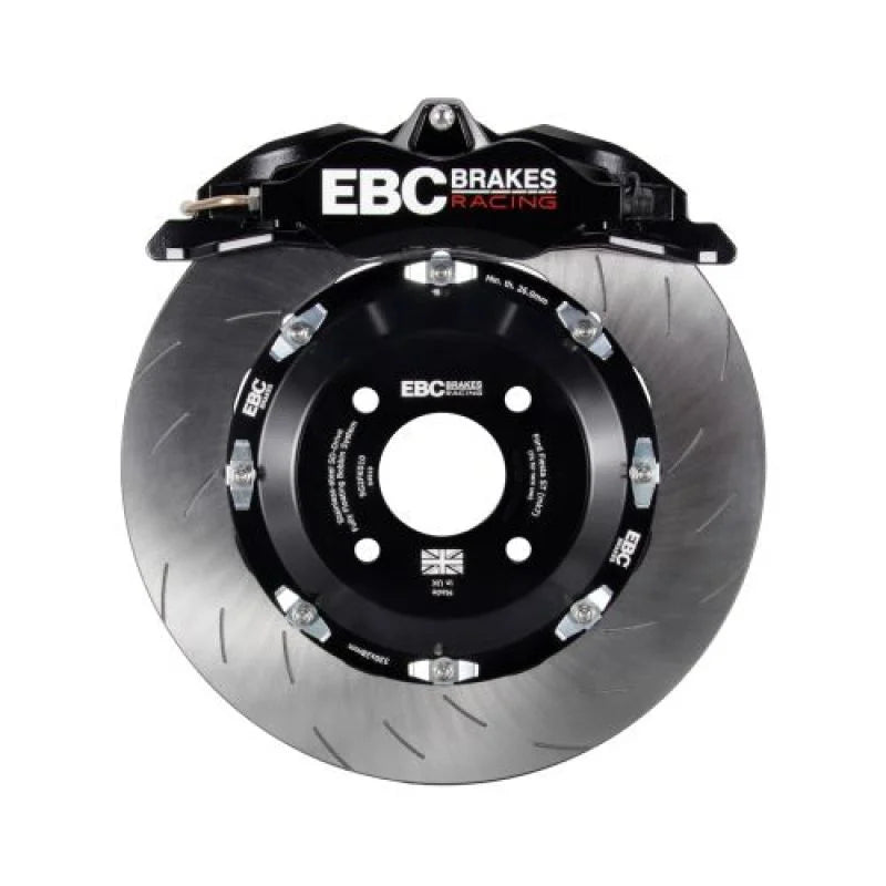 EBC Racing 5.0L Black Apollo-4 Calipers 355mm Rotors Front Big Brake Kit fits 2010 Ford Mustang GT - Main Product View