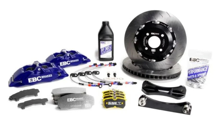 EBC Racing Blue Apollo-4 Calipers 330mm Rotors Front Big Brake Kit fits Ford Fiesta / 2014-2017 Ford Fiesta ST (mk7) - Sid...