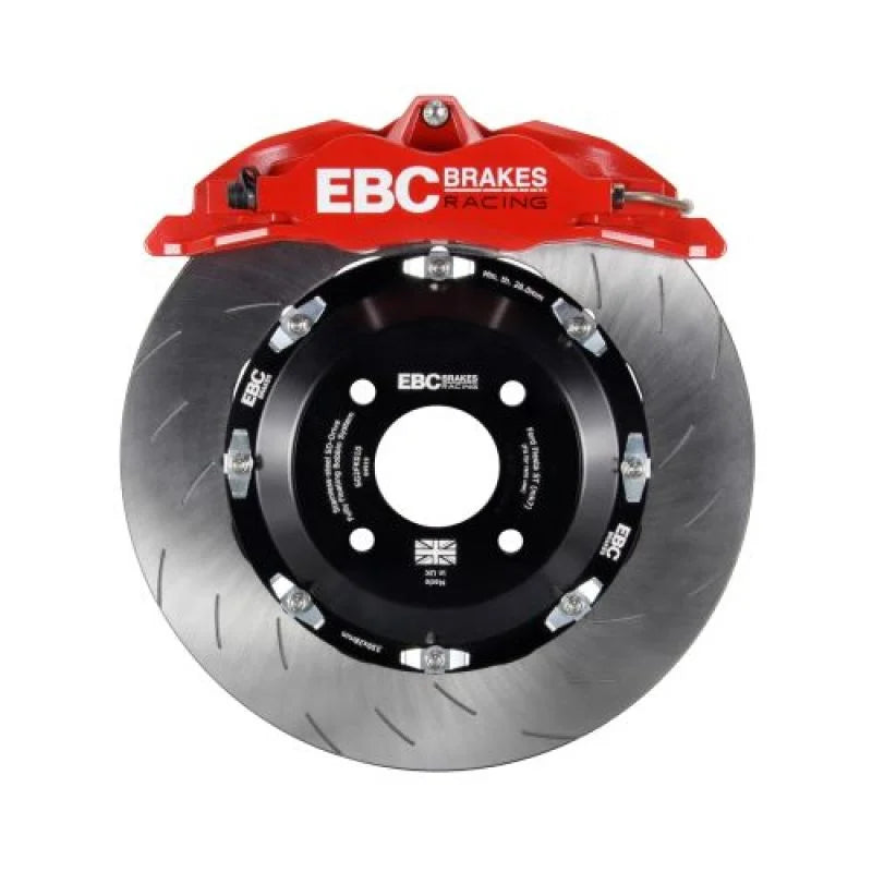 EBC Racing Red Apollo-4 Calipers 330mm Rotors Front Big Brake Kit fits 2012-2020 Audi A3 (8v) 1.8T / 2013-2019 Volkswagen ...